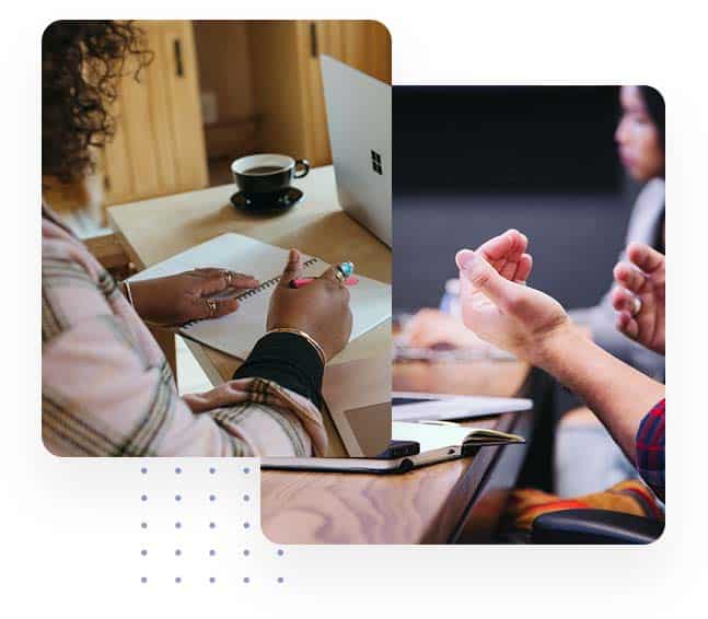 Two woman working on the cloud data center