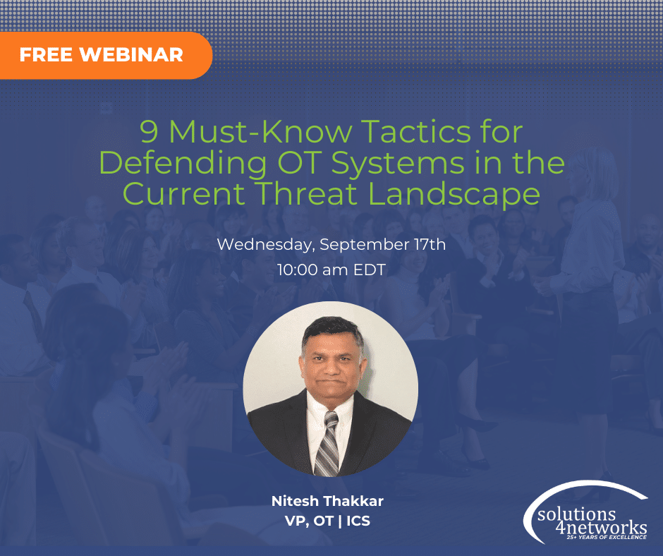 OT Threat Landscape Webinar Graphic with Speaker Nitesh Thakkar, VP, OT| ICS